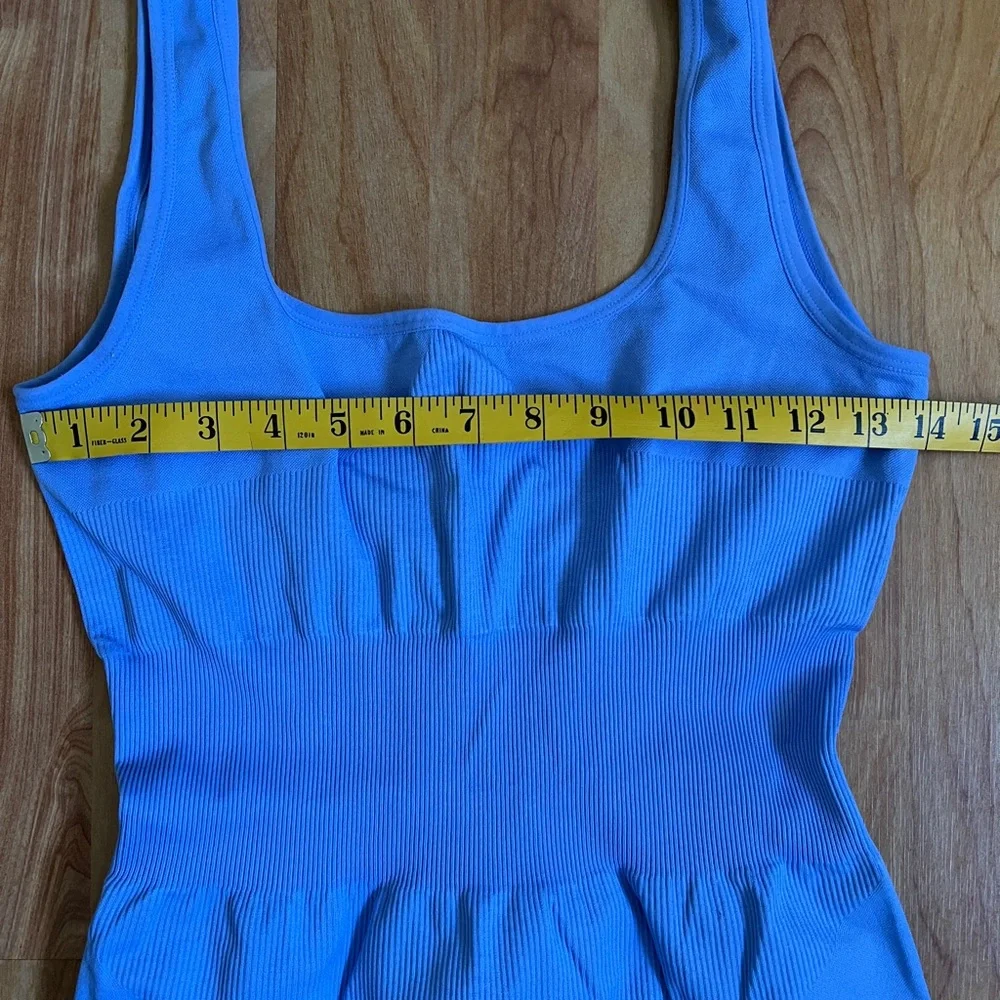 WeWoreWhat Periwinkle Blue Ribbed Onesie sz Small - Picture 2 of 8